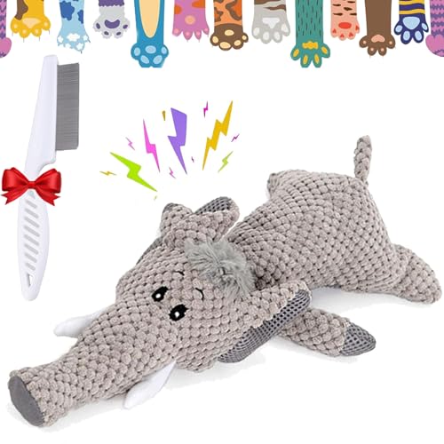 Gyagalre Wowpetsmart Invincible Chewanimals, Wowpetsmart for Heavy Chewers, Wowpetsmart Dog Toys, Calming Duck Toy for Dogs by Wowpetsmart (Elephant) von Gyagalre