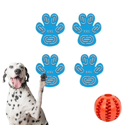 Hunde Pfotenschutz, Anti-Rutsch Pfotenschutz Für Hunde, Klebbare Hundepfotenpolster für Hunde, die auf Hartholzböden oder heißen Pflastern Laufen (40PCS Blue, 3XL) von Gyagalre
