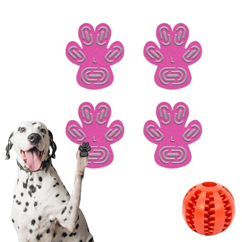 Hunde Pfotenschutz, Anti-Rutsch Pfotenschutz Für Hunde, Klebbare Hundepfotenpolster für Hunde, die auf Hartholzböden oder heißen Pflastern Laufen (40PCS Pink, 3XL) von Gyagalre