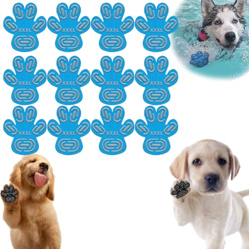 Hundepfotenschutz zum Abziehen und Aufkleben, Pfotenschutz für heiße Gehwege, rutschfeste Pfoten-Pads, rutschfeste Hundepfoten-Pads, Blau, Größe S - 4,1 x 3,3 cm (L x B) von Gyagalre