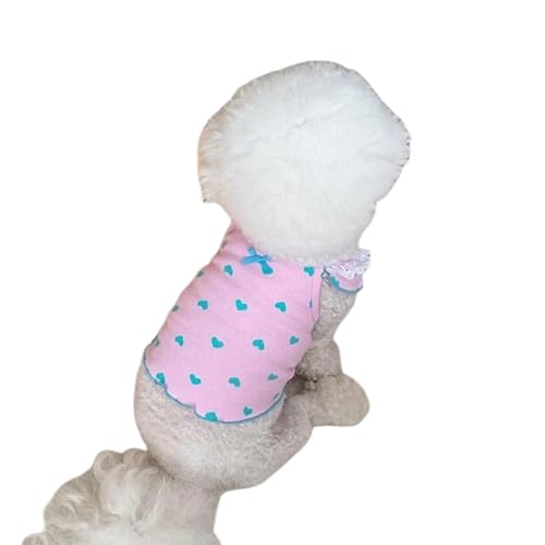 Gyios Hundepullover Hundekleider Für Kleine Hunde Mädchen Blumenpupf Prinzessin Kleid Sommerblumen-rosa-l von Gyios