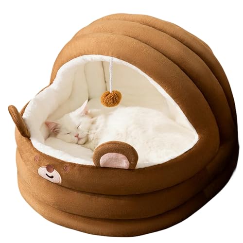 Gyios katzenbett Cat House Herbst Und Winter Katzen Cradle Cat Bett Cat House Halb Geschlossen Hundehaus Haustierzubehör Betten Für Samll Middle Dogs-a-s (weniger Als 4 Kg von Gyios