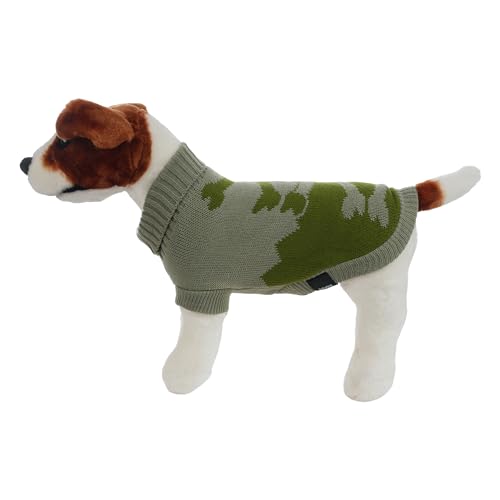 Warme Hundepullover für Kleine und Mittelgroße Hunde, Winterstrickpullover für Hunde und Haustiere - Grün und Hellgrün, L von H HANSEL HOME