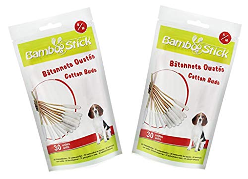 BambooStick Wattestäbchen für Hunde, Dreifach, Small/Medium von H3D