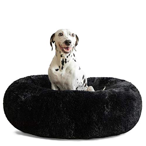 HACHIKITTY Hundebetten, beruhigendes Donut-Kuschelbett, für große Hunde, beruhigendes Bett, Größe XL, 91,4 cm von HACHIKITTY