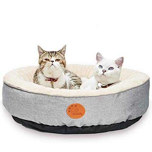 HACHIKITTY Waschbares Donut-Katzenbett rund Katzenbetten Indoor Katzen groß groß Katzenbett maschinenwaschbar 24 von HACHIKITTY