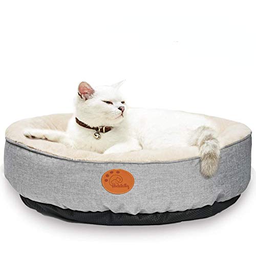 HACHIKITTY Washable Donut Cat Bed Round, Cat Beds Indoor Cats Medium, Small Cat Bed Machine Washable,18 von HACHIKITTY