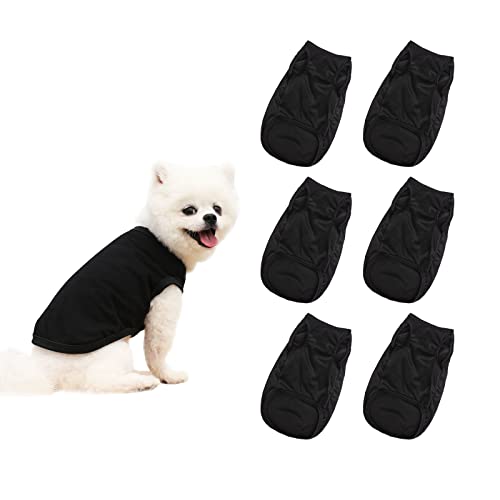 HACRAHO Hemd für Hunde, leere Kleidung, 6 leere Hundehemden, Sublimation, atmungsaktiv, Sommerwestenhemden für mittelgroße Hunde, für Haustiere, XL von HACRAHO