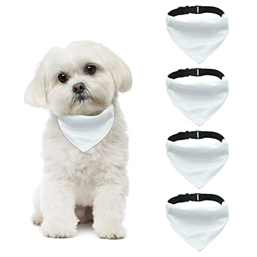 HACRAHO Hunde-Bandana-Halsband, 4 Stück, blanko, DIY, Dreiecksschal, verstellbar, Sublimation, doppelseitig, Hundehalstücher mit D-Ring für Hunde, M HACRAHO Hunde-Bandana-Halsband, 4 Stück, blanko, DIY, Dreiecksschal, verstellbar, Sublimation, doppelseitig, Hundehalstücher mit D-Ring für Hunde, M von HACRAHO