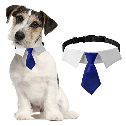 HACRAHO Hundehalsband, 1 Stück, Smoking, Krawatte, verstellbar, für Hochzeit, für kleine, mittelgroße Hunde, Größe M von HACRAHO