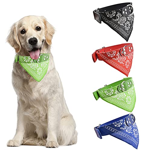 HACRAHO Hunde-Halstuch-Halsband, 4 Stück Katzenhalsband mit Bandanatuch Hunde Halsband mit Tuch Halstuch Bandana für Hund Katze Haustier Verstellbar HACRAHO Hunde-Halstuch-Halsband, 4 Stück Katzenhalsband mit Bandanatuch Hunde Halsband mit Tuch Halstuch Bandana für Hund Katze Haustier Verstellbar von HACRAHO