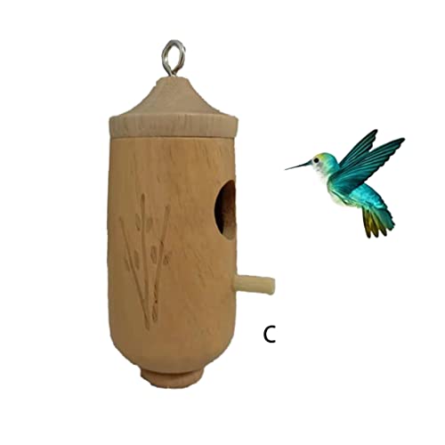 Garten Bauernhaus Dekoration Im Freien Vogelnest, Kolibri-Nest, Outdoor-voliere, Vogelhaus - Vogelhaus Aus Holz Für Indoor Outdoor Garten Dekor, Zaunkönig Schwalbe Spatz (C) von HADAVAKA