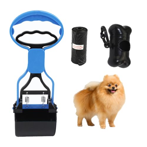 HADAVAKA Pet Pooper Scooper, Hundekot Schaufel Pickup-entferner, Leichter Und Kompakter Hundekot-Picker, Mit Abfallbeutel Dispenser, Für Spaziergänge Garten Hund Poop Abfall Pick Up Rake (S) von HADAVAKA