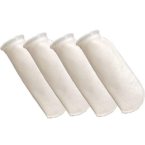 HADIIH 4 Packungen Filter Socken, 200 Mikrometer, für Aquarium/Salz Wasser Aquarium, Teich, für Sumpf/ÜBerlauf von HADIIH