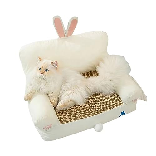 HADWAO Katzensofa kann für alle Jahreszeiten zerlegt und gewaschen werden, großes Katzenbett, kühles und atmungsaktives kleines Hundebett (Größe : XL) von HADWAO