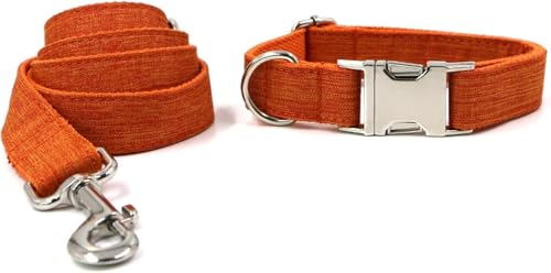 Das Comfort-Hundehalsband, Hundehalsband und Leine-Set, verstellbare Hundehalsbänder mit Metallschnalle und Leine for kleine Hunde. Starke geflochtene Leine for mittelgroße und große Hunde beim Spazie von HAFEISI