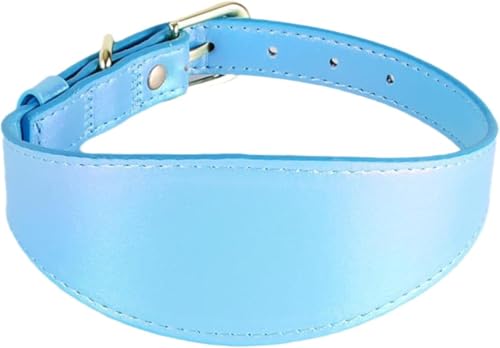 Die Komfort-Hundehalsbänder, farbiges PU-Leder, reflektierendes Hundehalsband, weiches, breites Hundehalsband, wasserdicht, personalisierte Hundehalsbänder for kleine, mittelgroße und große Hunde(Blue von HAFEISI