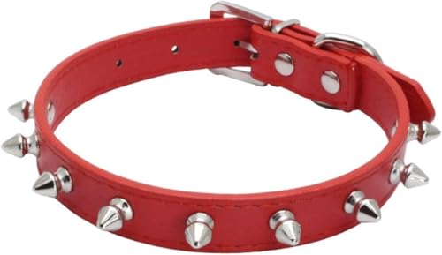 Die Komfort-Hundehalsbänder, mit Spikes besetztes Hundehalsband, Nieten-Hundehalsband, verstellbares, ausgefallenes Hundehalsband, dünnes Hundehalsband for kleine, mittelgroße und große Hunde, Katzen, von HAFEISI