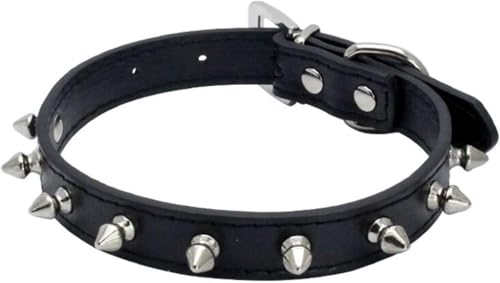 Die Komfort-Hundehalsbänder, mit Spikes besetztes Hundehalsband, Nieten-Hundehalsband, verstellbares, ausgefallenes Hundehalsband, dünnes Hundehalsband for kleine, mittelgroße und große Hunde, Katzen, von HAFEISI