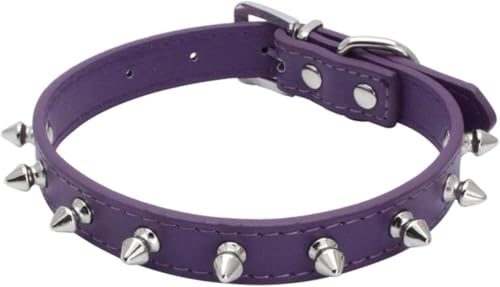 Die Komfort-Hundehalsbänder, mit Spikes besetztes Hundehalsband, Nieten-Hundehalsband, verstellbares, ausgefallenes Hundehalsband, dünnes Hundehalsband for kleine, mittelgroße und große Hunde, Katzen, von HAFEISI