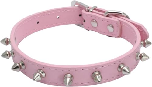 Die Komfort-Hundehalsbänder, mit Spikes besetztes Hundehalsband, Nieten-Hundehalsband, verstellbares, ausgefallenes Hundehalsband, dünnes Hundehalsband for kleine, mittelgroße und große Hunde, Katzen, von HAFEISI