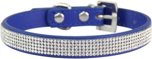 Die komfortablen Hundehalsbänder, personalisiertes Hundehalsband mit Strasssteinen, niedliches, schillerndes Haustier-Katzen-Welpenhalsband mit verstellbarer Metallschnalle for kleine, mittelgroße und von HAFEISI