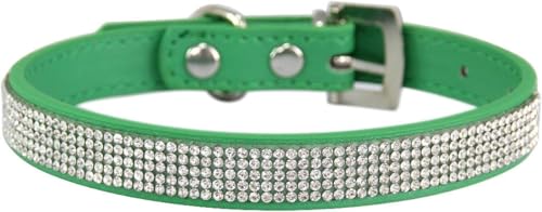 Die komfortablen Hundehalsbänder, personalisiertes Hundehalsband mit Strasssteinen, niedliches, schillerndes Haustier-Katzen-Welpenhalsband mit verstellbarer Metallschnalle for kleine, mittelgroße und von HAFEISI