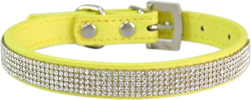 Die komfortablen Hundehalsbänder, personalisiertes Hundehalsband mit Strasssteinen, niedliches, schillerndes Haustier-Katzen-Welpenhalsband mit verstellbarer Metallschnalle for kleine, mittelgroße und von HAFEISI