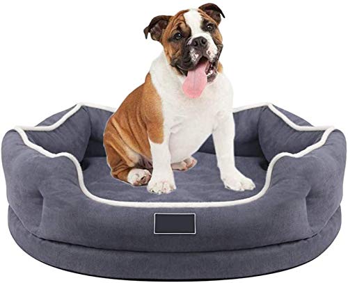 HAFEISI Kleines Haustierbett, Hundebett, Memory Foam, waschbar, Schlafsofa for Katzennest, extrem weiche Hundekörbe mit abnehmbarem, rutschfestem Boden(L) von HAFEISI