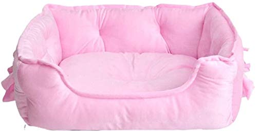 HAFEISI Kleines Haustierbett, Hundebett for Hunde und Katzen, Prinzessinnen-Haustierbett, weiches Fleece-Katzenhaus, warmes Winterbett for kleine Welpen for Chihuahua(Pink,S) von HAFEISI