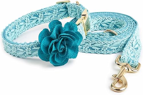 The Comfort Hundehalsbänder, Hochzeitshalsband und Leine for Hunde, Baumwoll-Hundehalsband, schickes Haustierhalsband, modisches großes Hundehalsband mit Schleife und Metallschnalle, verstellbares mit von HAFEISI