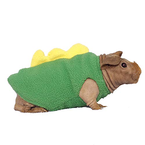 Kleintierpullover für haarloses Meerschweinchen, Dinosaurier, Kostüm, Hemd, Herbst, Winter, warm, für kleine Tiere, Kleidung für Meerschweinchen, schmales Schwein, Welpen, Größe S (0.2 - 0.3 kg) von HAICHEN TEC