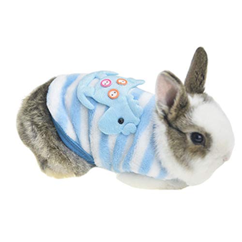 Winter Warm Fleece Bunny Kaninchen Kleidung Niedlich Kleintier Meerschweinchen Chinchilla Frettchen Engel Kostüm Zubehör Outfit für Hamster Ratten Katze Kätzchen Hund Welpen und Kleintiere (XS) von HAICHEN TEC