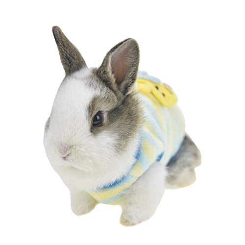 Winter Warm Fleece Bunny Kaninchen Kleidung Niedlich Kleintier Meerschweinchen Chinchilla Frettchen Engel Kostüm Zubehör Outfit für Hamster Ratten Katze Kätzchen Hund Welpen und Kleintiere (XXS) von HAICHEN TEC