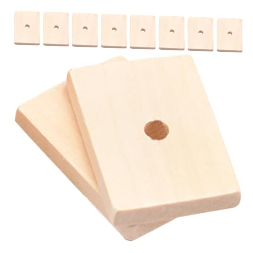 HAKIDZEL 10st Papageiennestdekoration Papageienspielzeug Zähneknirschendes Spielzeug Beißspielzeug Für Haustiere Papagei Anhänger Spielzeug Papageienbissspielzeug Beige Holz von HAKIDZEL