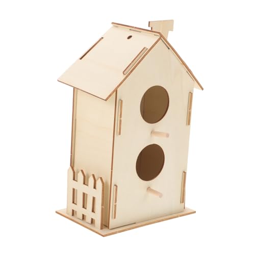 HAKIDZEL Vogelhausspielzeug Aus Holz Vogelhäuschen Aus Holz Vogelhaus Zum Bemalen Nistkasten Mini-vogelnestvogel Kleines Vogelhaus DIY-vogelhaus-bausatz Hölzern Puzzle Vogelkäfig Kind von HAKIDZEL