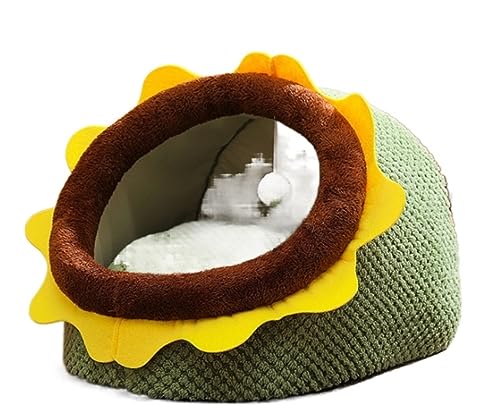 Hundebett Katzenbett Haustier-Höhlenbett, Kätzchenbett, niedliches Haustier-Höhlenbett, Katzenbetten für Hauskatzen, halbgeschlossenes Katzenhaus mit abnehmbarem Bett Hundekorb Hundesofa (Color : E, von HALAHAI