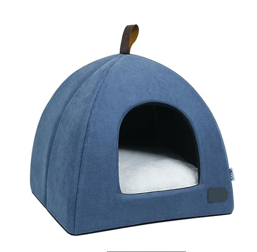 Hundebett Katzenbett Haustierbett, Katzenhöhlenbett, Tragbares Katzenhaus Mit Polster, Katzenbetten Für Innenkatzen, Weicher, Flauschiger Plüschzwinger Für Den Innenbereich Hundekorb Hundesofa (Color von HALAHAI