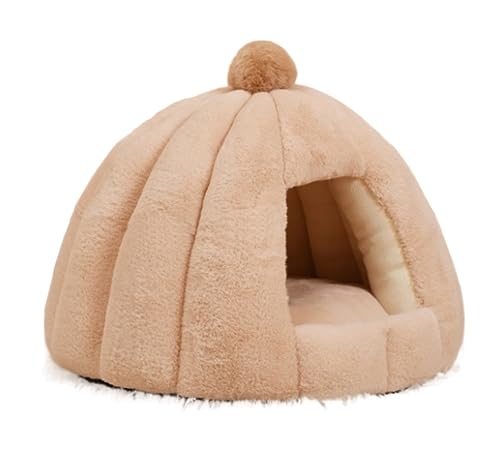 Hundebett Katzenbett Katzenbetten Für Innenkatzen, Iglu, Groß, Dick, Für Katzen Und Hunde, Faltbares Katzenzelt, Katzenbett, Kätzchenbett, Weich Und Warm Hundekorb Hundesofa ( Color : A , Size : 56*48 von HALAHAI