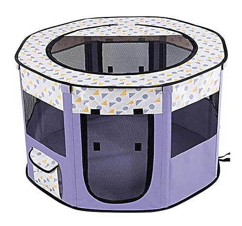 Hundebett Katzenbett Katzenzelt, Hundehaus, Haustierzelt, Atmungsaktives Hundezelt Für Drinnen Und Draußen, Weiches, Bequemes Haustier-Schlafzelt Hundekorb Hundesofa ( Color : Purple , Size : 110*110* von HALAHAI