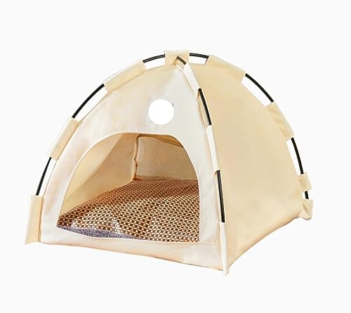 Hundebett Katzenbett Pop-up-Haustier-Katzenzelt, Tragbares Katzenzelt, Haustier-Hundekatzenzelt Mit Weichem Kissen, Katzengehege Im Freien, Haustierzelt Hundekorb Hundesofa ( Color : D , Size : 42*42* von HALAHAI