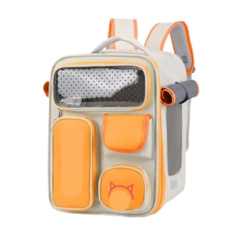 Transportbox Katze Transporttasche Katze Haustier-Rucksack, Atmungsaktiver Katzen-Haustier-Rucksack Für Kleine Katzen Und Hunde, Haustier-Tasche Für Reisen, Haustier-Haustier-Tasche Katzen Transportbo von HALAHAI