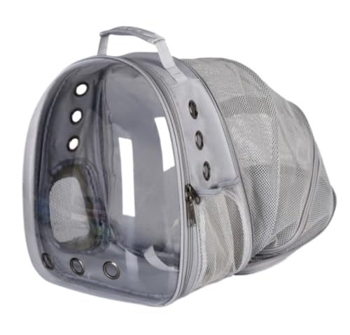 Transportbox Katze Transporttasche Katze Haustier-Rucksack, Erweiterbar, Belüftet, Transparent, Für Große Katzen, Wandern, Reisen Katzen Transportbox Katzenbox (Color : B, Size : 32 * 29 * 42cm) von HALAHAI