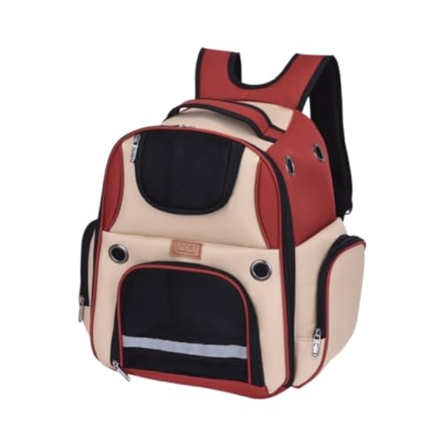 Transportbox Katze Transporttasche Katze Haustier-Rucksack, Von Fluggesellschaften Zugelassen, Tragetasche Für Kleine Hunde, Tragetasche Mit Belüftetem Design, Faltbar Katzen Transportbox Katzenbox ( von HALAHAI