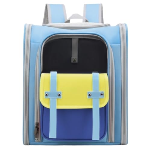 Transportbox Katze Transporttasche Katze Haustier-Tragetasche, Tragbar, Atmungsaktiv, Faltbar, Für Katzen Und Hunde, Ausgehende Outdoor-Reisen, Haustier-Katzen-Rucksack Katzen Transportbox Katzenbox ( von HALAHAI