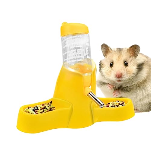 Kleine Tierwasserflasche ohne Tropfen - Tropffreie Futter- und Wasserspenderflasche für Kleintiere, automatisch - 80 ml Hamster-Wasserflasche, tropffrei, Haustierzubehör von HAMIL