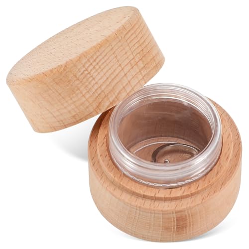 HANABASS 1 Set-Box Schmuckschatulle aus Buche holzbox holzkasten Ringbox schmuckkästchen innerer Goldener Lampenschirm Paare Armbänder Ohrringhalter Ring-Organizer hölzern Khaki von HANABASS