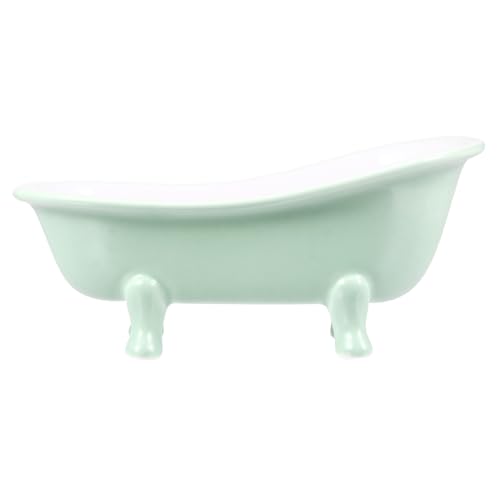 HANABASS 1 Stück Badewanne aus Hamsterkeramik Hamster klo Hamster sandbad Keramiktoilette Hamster Duschwanne Hamster Toilette Spülmittel Haustierbett aus Keramik Heimtierbedarf Light Green von HANABASS