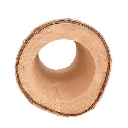 HANABASS Handgemachtes Holzspielzeug Für Meerschweinchen Hamsterspielzeug Massivholz-tiertunnel Spieltunnel Seitenloch 11 cm Hoch von HANABASS