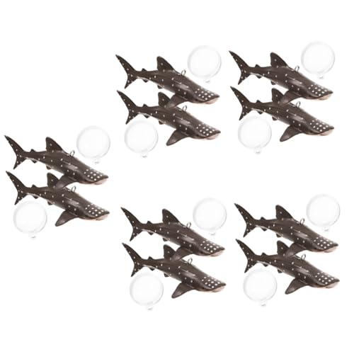 HANABASS 10 Sätze Aquarium Dekoration Aquarium Zubehör Unterwasserwelt Dekoration Aquariumzubehör Dekorationen für Aquarien Schwimmende Hai-Dekoration für Aquarien Layout-Dekorationen PVC von HANABASS